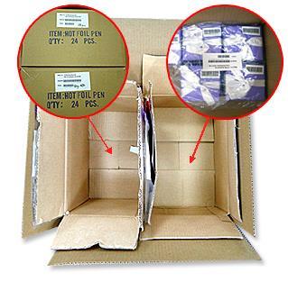 3 package labels on the side of master box. This will identify that there are 3 different in that master box. 4. Multiple box shipment.