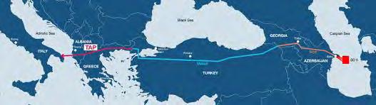 Map 7 TAP-TANAP System Source: TAP AG The construction of the TANAP s 19 km underwater section in the Marmara Sea commenced on September 23, 2017.