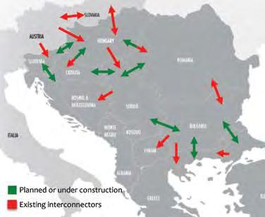 Map 15 Gas interconnections in SE Europe Source: IENE I.