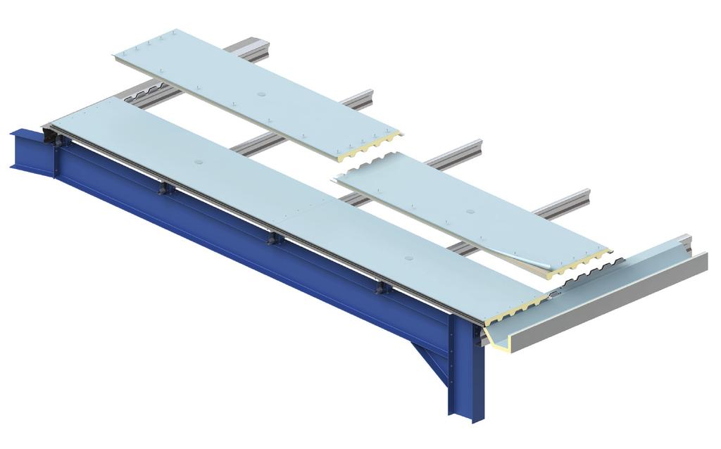 Topdek (KS1000 TD) j k Lift membrane lap and install side lap fasteners at maximum 500mm centres (concealed by membrane lap) P2 P4