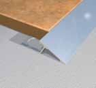 A flat profile for joing two surafce of equal height and a ramp profile where there is a variance in height of the two adjoining flooring materials. 8.