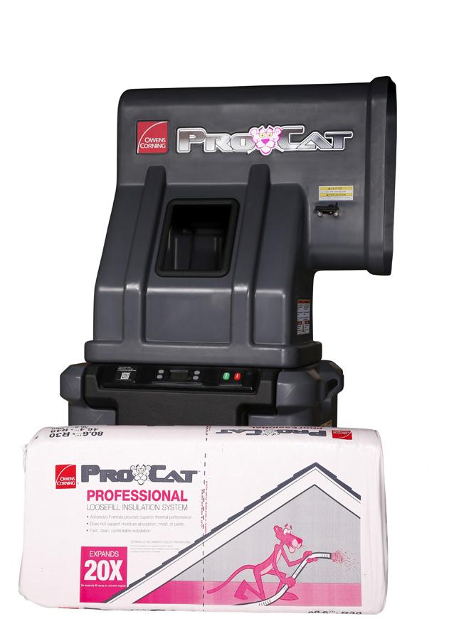ProCat Professional Loosefill Insulation System 6 ProCat Insulation is an unbonded loosefill fiberglas thermal insulation. It is designed for use exclusively with the ProCat machine.