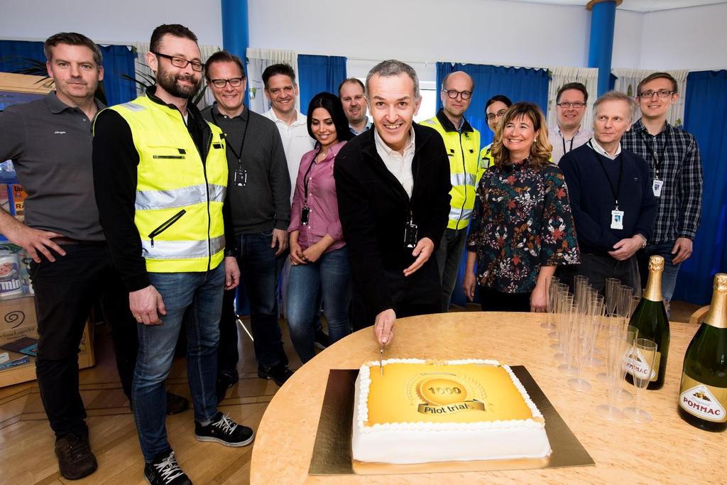 A record hard to beat counting more than 1000 customer trials "We are proud to announce the historic milestone of 1,000 pilot trials together with customers.