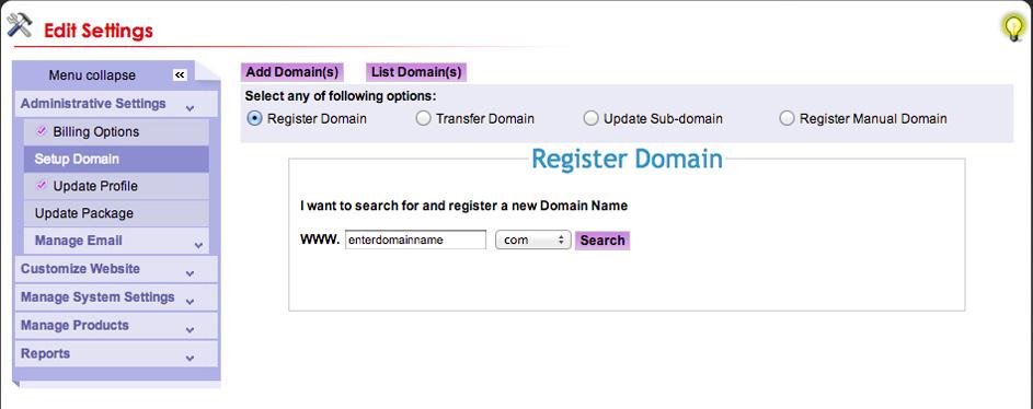 Step 3. Domain Name and Registration If you have not made a firm decision on your site name, you can keep the temporary site name in place until you decide.