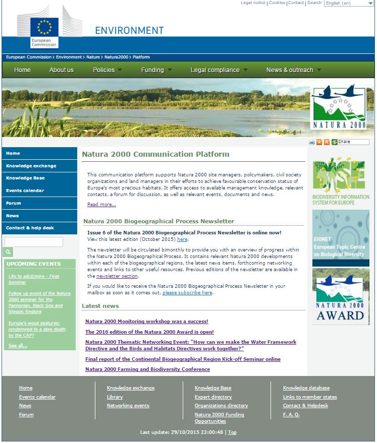 Natura 2000 Platform http://ec.europa.