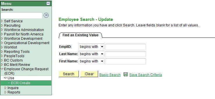If you know the Name or Eagle ID of the employee, type it into the appropriate field.