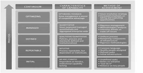 DESCRIPTION OF CAPABILITY MATURITY MODEL FRAMEWORK: ETHICS & COMPLIANCE PROGRAM Capability Maturity Model Stages of Capability (IIA) Goals & Metrics Code of Conduct & Business Ethics Culture &