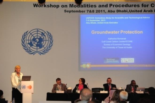 Technical Workshop, Abu Dhabi 7-8 Sep 2011 Science Intersects with Policy Brought technical expertise to UNFCCC negotiators Technical experts on site selection; modelling; accounting; project