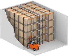 Pallet racking Drive-in pallet racking Maximum use of the space available,