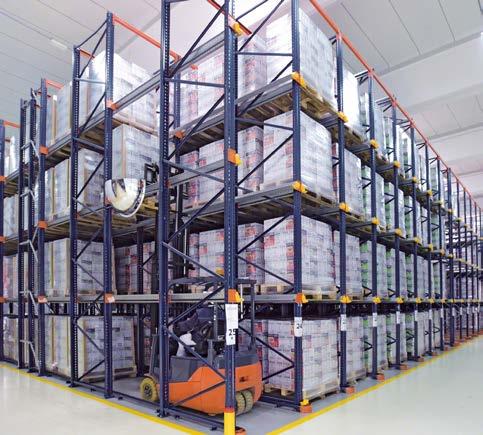 Suitable for homogeneous products with a large number of pallets per SKU.