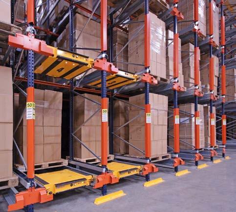 Pallet racking Semi-automatic Pallet Shuttle Compact, high-capacity system for storage up to 40