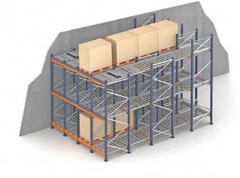 Pallet racking Live pallet racking Perfect FIFO pallet turnover: the first