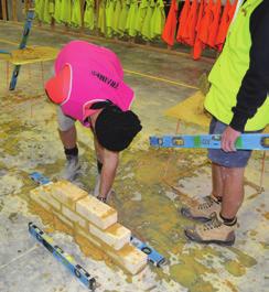 CERTIFICATE II BUILDING & CONSTRUCTION BRICK & BLOCK PATHWAY (CONTINUING STUDENTS) 52443WA Provides practical skills & insight into the construction industry, particularly in the brick & blocklaying