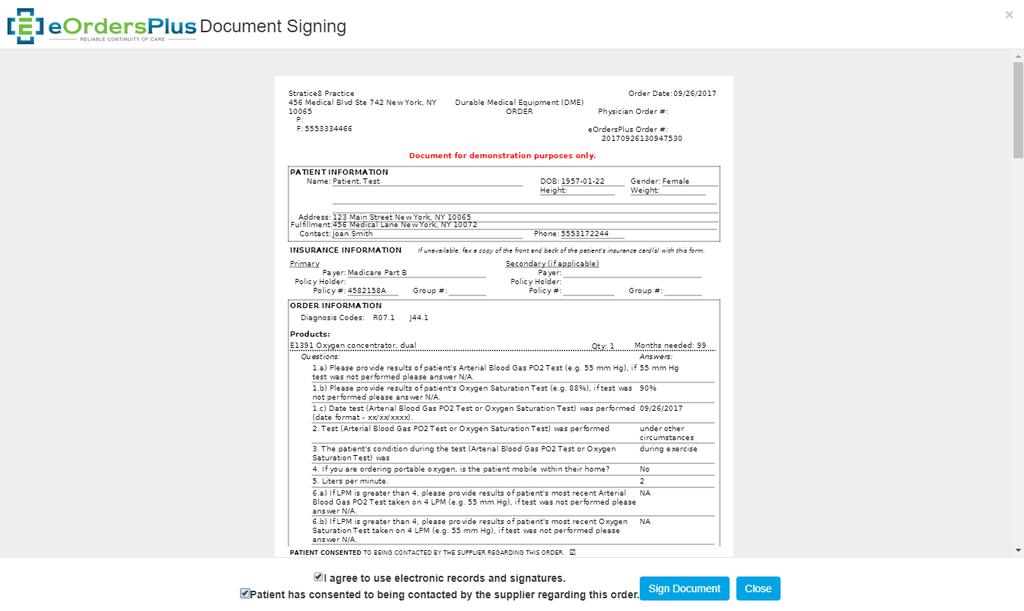 Submitting and Signing an