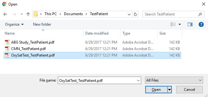 Launching a New DME Order > Add/Edit Document(s) The Documents tab will display all documents that have been imported from the EHR when creating the order, and indicates all additional document types