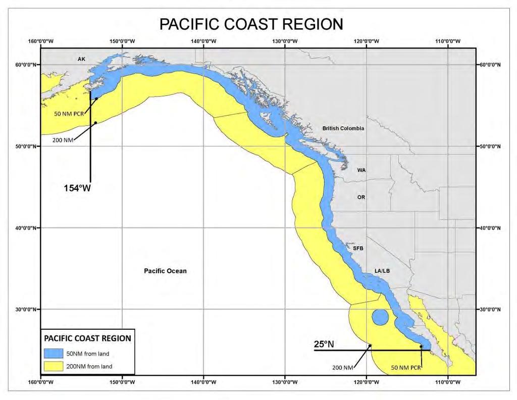 Current California BWE Requirements Ballast Water Exchange Requirements: As of 2006, vessels discharging ballast in CA must manage in accordance with the rules of the Pacific Coast Region (PCR)