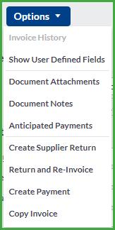 Print preview the document Print and email the document Options You can convert the customer document to one of the following options: Create a Supplier Return for a document Create a Supplier Return