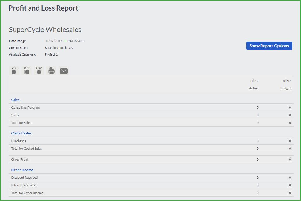 You can change the dates to preview the report for in the Date Range drop down menus. Click on the Refresh button to refresh the details on the report.