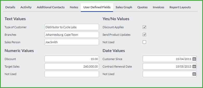 Sales Graph Tab On the Sales Graph tab, Sage One Accounting will display a graph of the sales to the customer, per month.