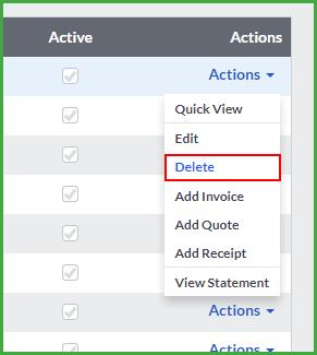 Deleting Customer Accounts If you have captured the incorrect customer information and want to delete the customer account, you can do so in the List of Customers screen.