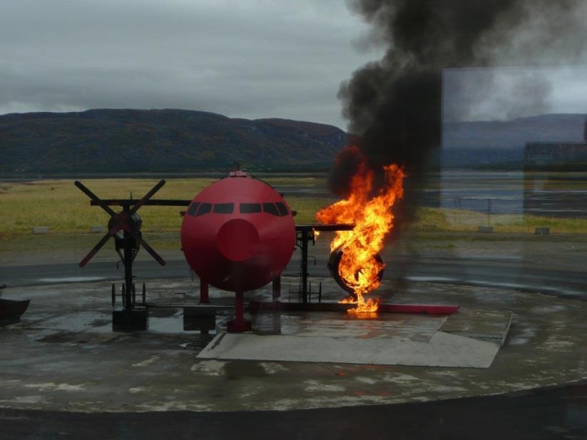 Avinor - Fire practice and PFAS Fire drills at Avinor's airports: Avinor has 14 airports with operative fire drills areas where