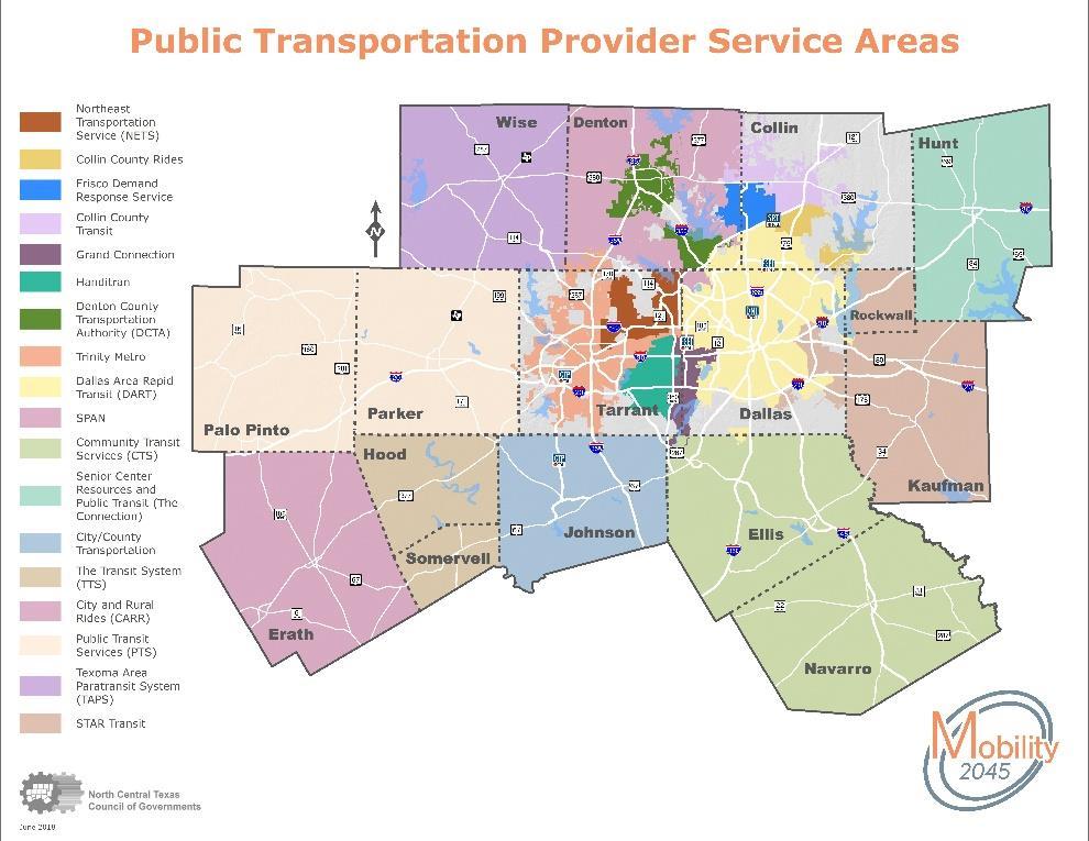 6.4. Public Transportation The information that follows in this section summarizes current public transportation services and describes public transportation programs that will provide a variety of