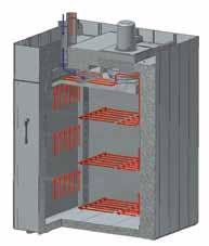 The useful space is smaller than the furnace chamber and describes the volume which can be used for charging.