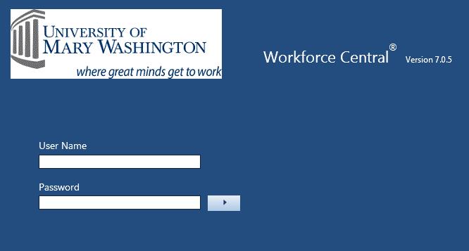 Section I: Signing In and Out MyTime Username and Password The MyTime username and password is the same as the UMW Login ID and Password.