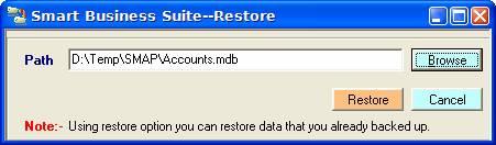 data filename. However, you have to choose the right backup file that you want to restore.