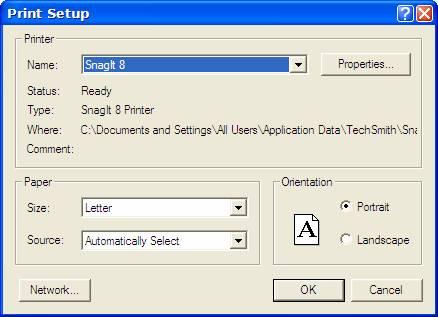 Printer setup button When you have more then one printer installed with you computer or on your network, then probably you may need to select different printer for selective reports.