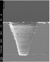 Structures obtained by using LR recipe were used to deposit barrier and seed layers (Cr/Au, 5/100nm) by e-beam, to