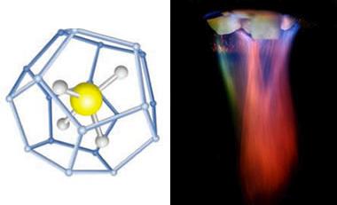 Unconventional Natural Gas methane hydrate > methane trapped in icy, cage-like structures of