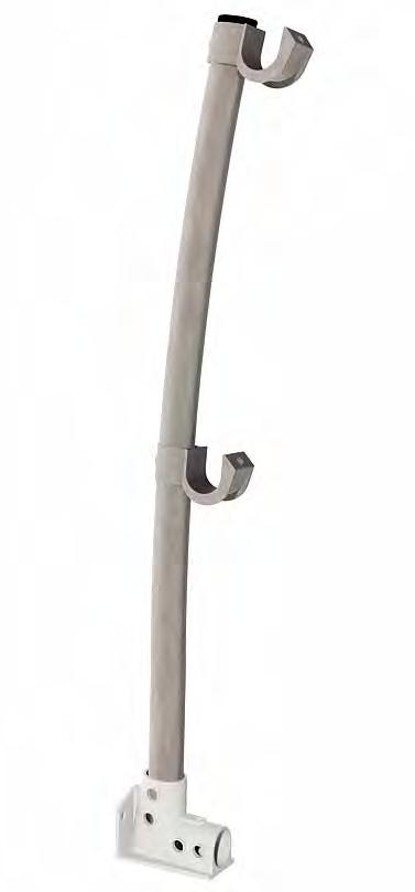 KeeGuard Assembly Guide STANDARD & RAKED SUPPORT LEG (KGU32) OR RADIUSED SUPPORT LEG (KGUR32) These are supplied already assembled at the correct height (1100mm) with the Base Foot & saddle Clamps