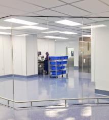 Cleanrooms Designed and Constructed to Minimize Contamination and Optimize Cleaning Wide floor coves were utilized The rooms were laid out to