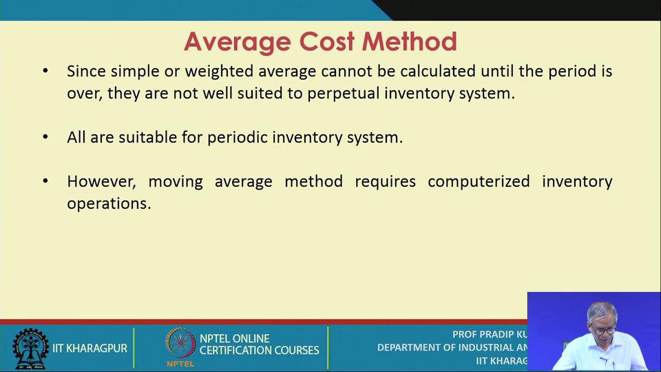 is how do you calculate the ending inventory on a particular day? And, how do you calculate the cost of goods sold for the period considered. Now, what is the average cost method?