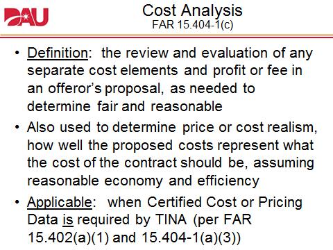 Cost Analysis.