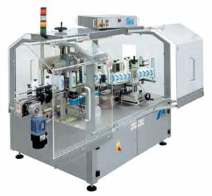 ) of food, chemical, cosmetic and pharmaceutical products. System performance reaches 300 pcs/min (depending on product dimensions and label size).
