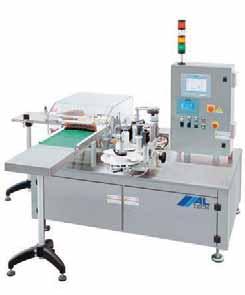 Vials ALpharma A is designed for labelling vials and small bottles; labelling is performed from tray to tray, 'in-the-star-wheel'. Speed up to 150 products/min.