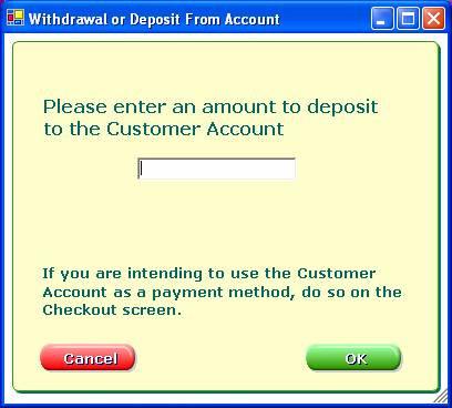 If a member has a negative balance in the customer account, this is represented by a minus sign (-) 3. Click Next to continue to the Purchase Review screen.