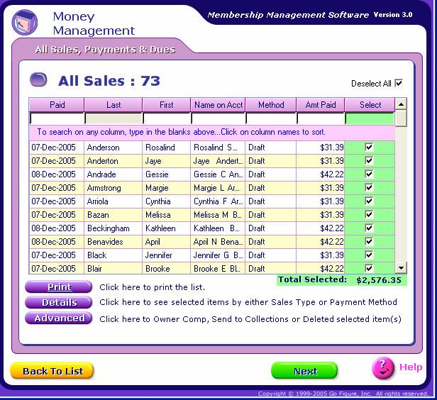Money Management Wizard: Advanced Features There is an Advanced button in the Money Management Wizard which allows the owner or authorized user to comp a payment or send it to Collections.