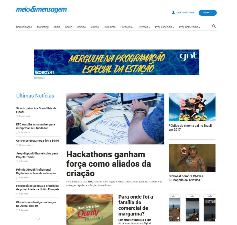It is published by the largest and most qualified newsroom of the specialized press, with the important colaboration of renowned professionals that have in Meio & Mensagem