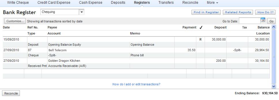 Manage your bank accounts Staying on top of the details The bank registers in QuickBooks Online make it much easier to manage your bank account.