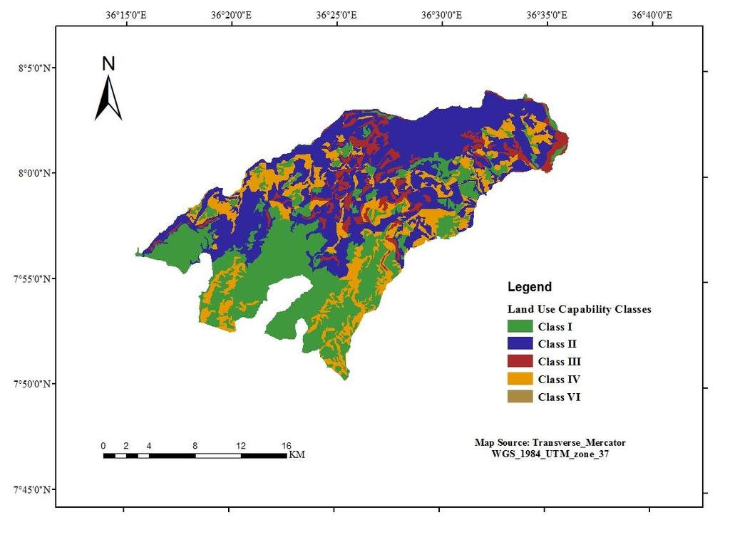 Ethiop.J.Appl.Sci. Technol. Vol.8 (2): 1-9 (2017) 7 Figure 2: Land capability classification map As it is shown in Table 6; 33.