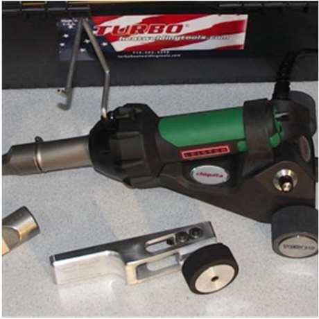 Turbo Welding Gun #25 is the recommended welding robot as it comes with the right welding tip. http://turboheatweldingtools.