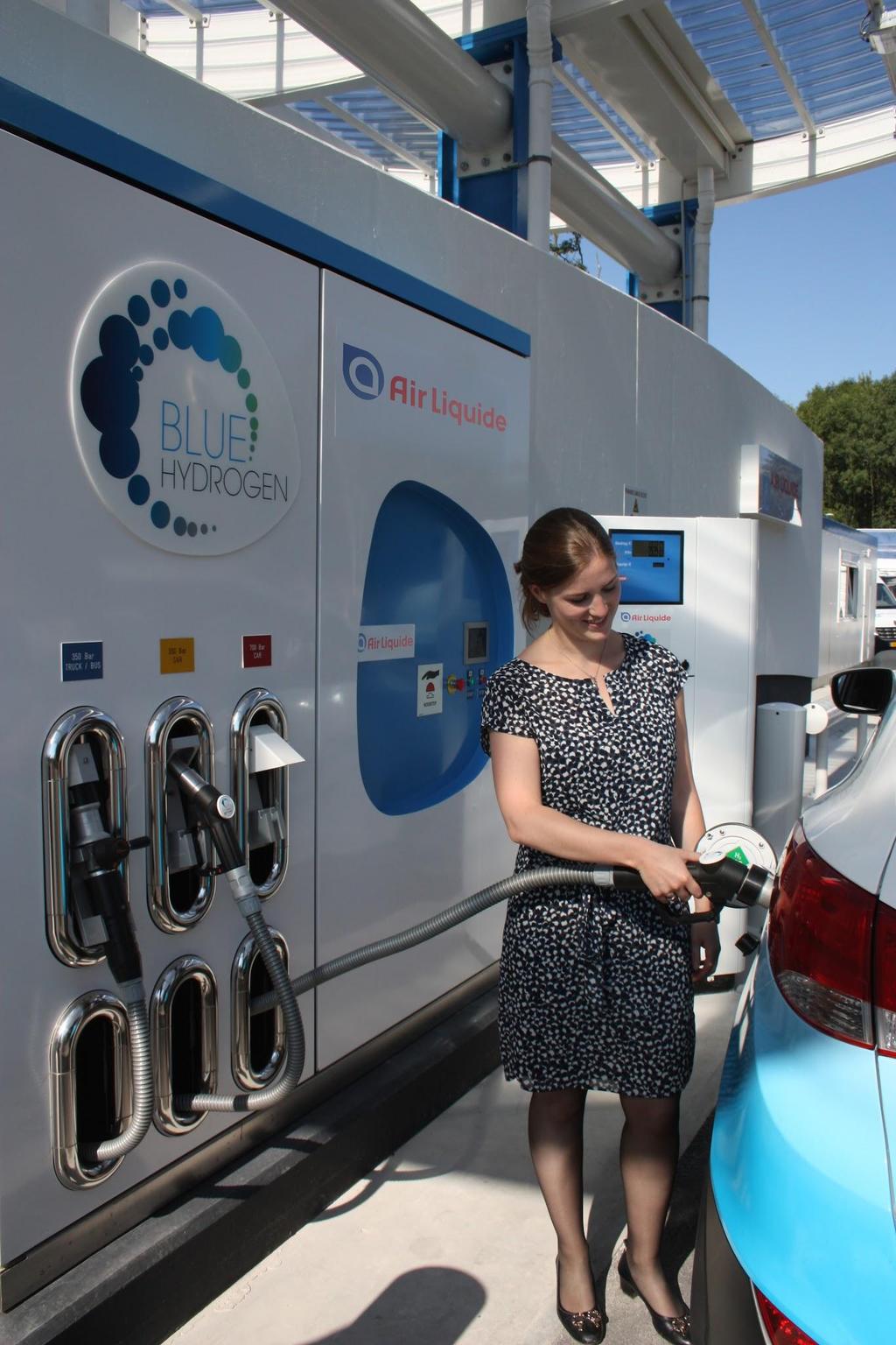 Used in the fuel cell, hydrogen combines with oxygen from the air to produce electricity, with water as the only byproduct.