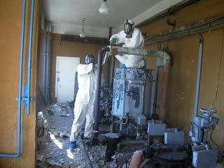Decontamination and declassification of the building 5. Demolition of the building.