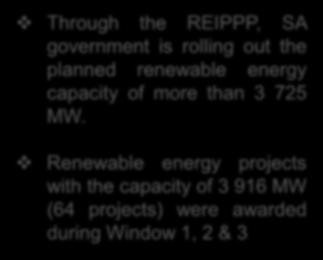 out the planned renewable energy capacity of more than 3 725 MW.