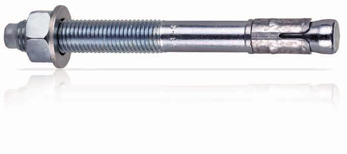 Premium-quality through bolts for fixing in cracked and non-cracked concrete Punched bolt head prevents thread destruction while hammering.