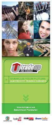 Trades Career Kit Collateral Materials Kit Folder Poster 16 x 20 Customizable for schools promotes TradeUp career information and website Brochures Covers seven trades