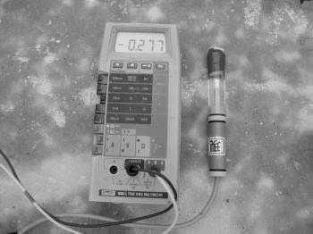 The experiment was conducted in order to clarify the fluctuation of the half-cell potential due to various factors: the temperature, the type of reference electrode, and the pre-wetting time.